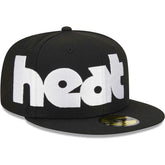 Miami Heat Checkerboard UV 59FIFTY Fitted Hat Black - NBA
