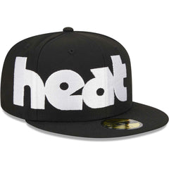 Miami Heat Checkerboard UV 59FIFTY Fitted Hat Black - NBA