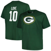 Jordan Love Green Bay Packers Big & Tall Player Name & Number T-Shirt Green | Fanatics