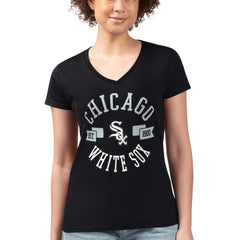 Chicago White Sox G-III 4Her by Carl Banks Women's Super-Slim Fit Lightweight City Graphic V-Neck T-Shirt - MLB