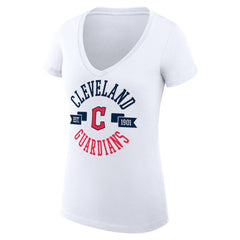 Cleveland Guardians G-III 4Her by Carl Banks Women's Super-Slim Fit Lightweight City Graphic V-Neck T-Shirt - MLB