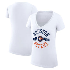 Houston Astros G-III 4Her by Carl Banks Women's Super-Slim Fit Lightweight City Graphic V-Neck T-Shirt - MLB