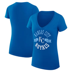 Kansas City Royals G-III 4Her by Carl Banks Women's Super-Slim Fit Lightweight City Graphic V-Neck T-Shirt - MLB