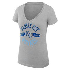 Kansas City Royals G-III 4Her by Carl Banks Women's Super-Slim Fit Lightweight City Graphic V-Neck T-Shirt - MLB