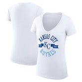 Kansas City Royals G-III 4Her by Carl Banks Women's Super-Slim Fit Lightweight City Graphic V-Neck T-Shirt - MLB