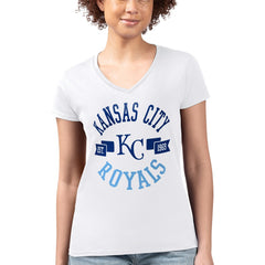 Kansas City Royals G-III 4Her by Carl Banks Women's Super-Slim Fit Lightweight City Graphic V-Neck T-Shirt - MLB