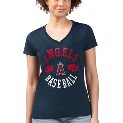 Los Angeles Angels G-III 4Her by Carl Banks Women's Super-Slim Fit Lightweight City Graphic V-Neck T-Shirt - MLB