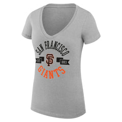San Francisco Giants G-III 4Her by Carl Banks Women's Super-Slim Fit Lightweight City Graphic V-Neck T-Shirt - MLB