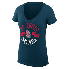St. Louis Cardinals G-III 4Her by Carl Banks Women's Super-Slim Fit Lightweight City Graphic V-Neck T-Shirt - MLB