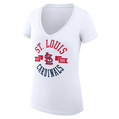St. Louis Cardinals G-III 4Her by Carl Banks Women's Super-Slim Fit Lightweight City Graphic V-Neck T-Shirt - MLB
