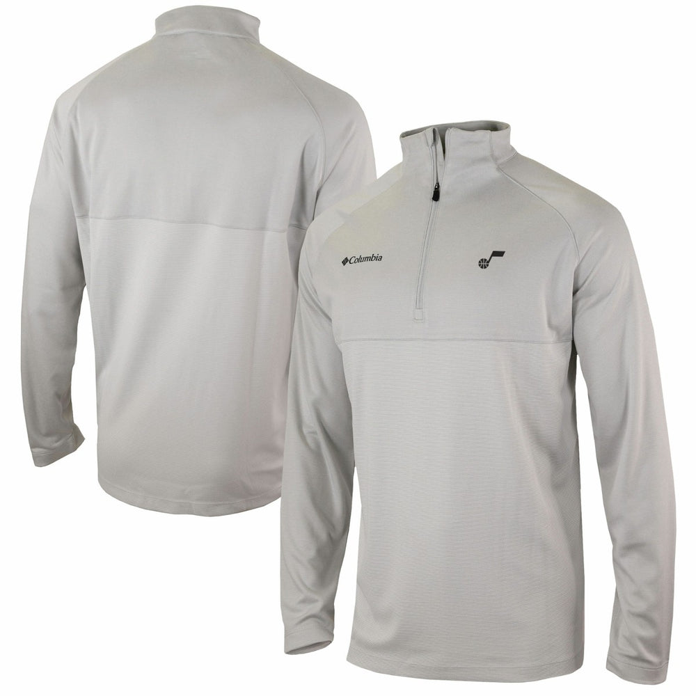 Utah Jazz Omni-Wick Rockin' It Quarter-Zip Pullover Top Heather Gray - NBA