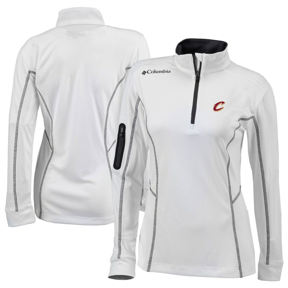 Cleveland Cavaliers Women's Omni-Wick Shotgun Quarter-Zip Pullover Top White - NBA
