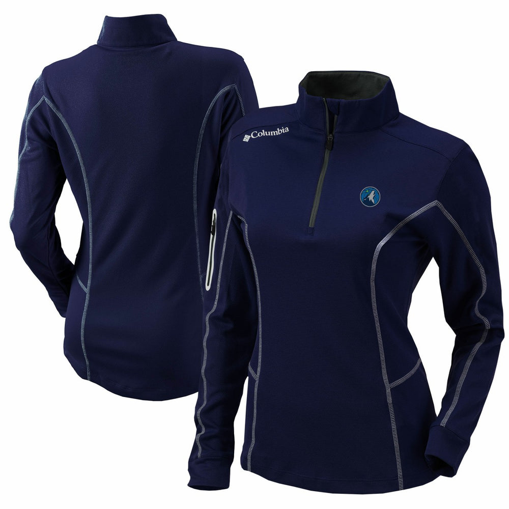 Minnesota Timberwolves Women's Omni-Wick Shotgun Quarter-Zip Pullover Top Navy - NBA