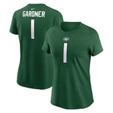 Sauce Gardner New York Jets Women's Player Name & Number T-Shirt Green | Nike for Sale