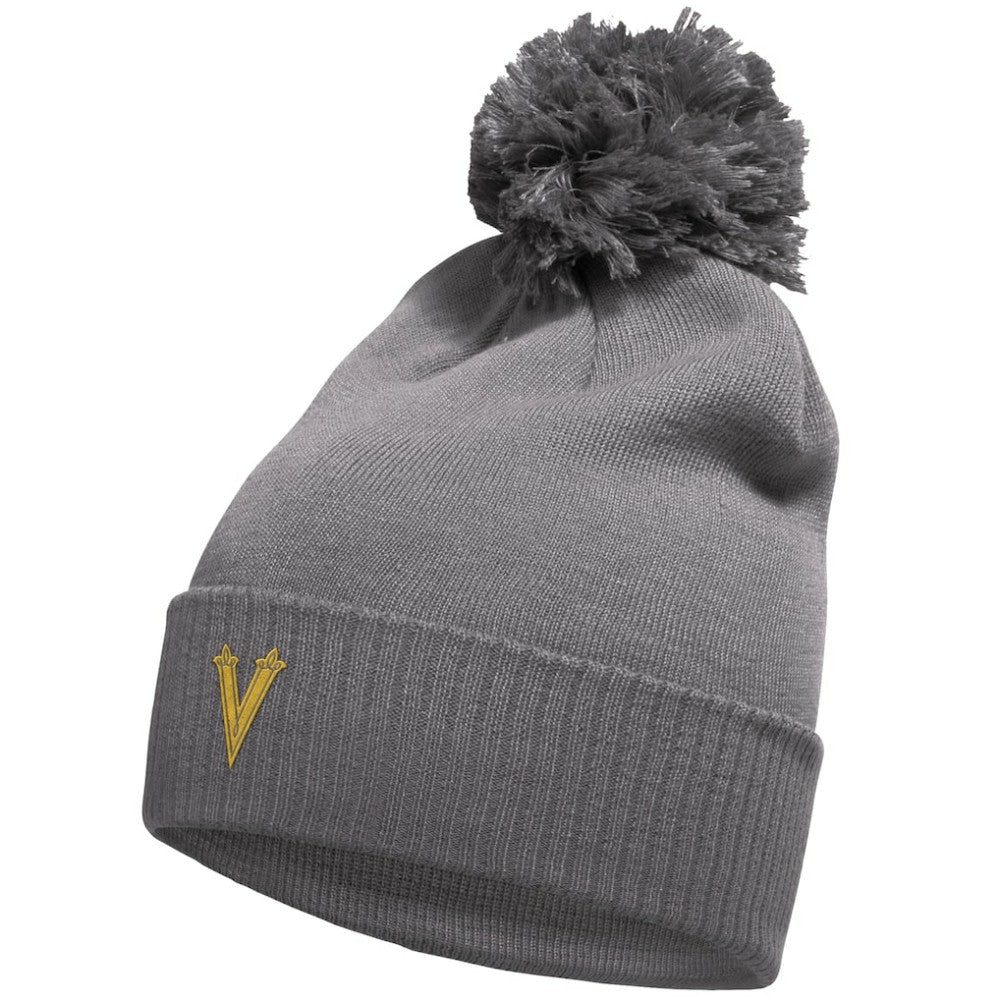 Vegas Golden Knights adidas 2024 NHL Winter Classic Cuffed Knit Hat with Pom - Charcoal - NHL