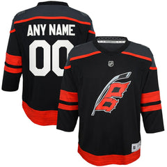 Carolina Hurricanes Youth Home Replica Custom Jersey - Black - NHL