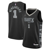 Victor Wembanyama San Antonio Spurs Jordan Brand Youth Swingman Jersey Statement Edition Black - NBA
