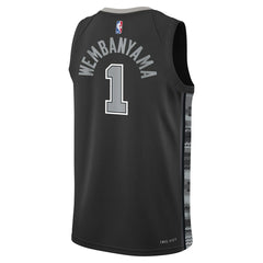 Victor Wembanyama San Antonio Spurs Jordan Brand Youth Swingman Jersey Statement Edition Black - NBA