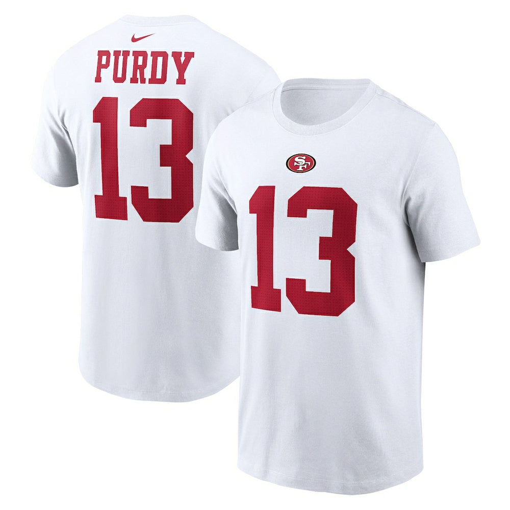 Brock Purdy San Francisco 49ers Player Name & Number T-Shirt White | Nike for Sale