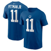 Michael Pittman Jr. Indianapolis Colts Player Name & Number T-Shirt Royal | Nike for Sale