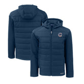 Chicago Cubs Cutter & Buck Stars & Stripes Big & Tall Evoke Hybrid Eco Softshell Recycled Full-Zip Hoodie Jacket - MLB