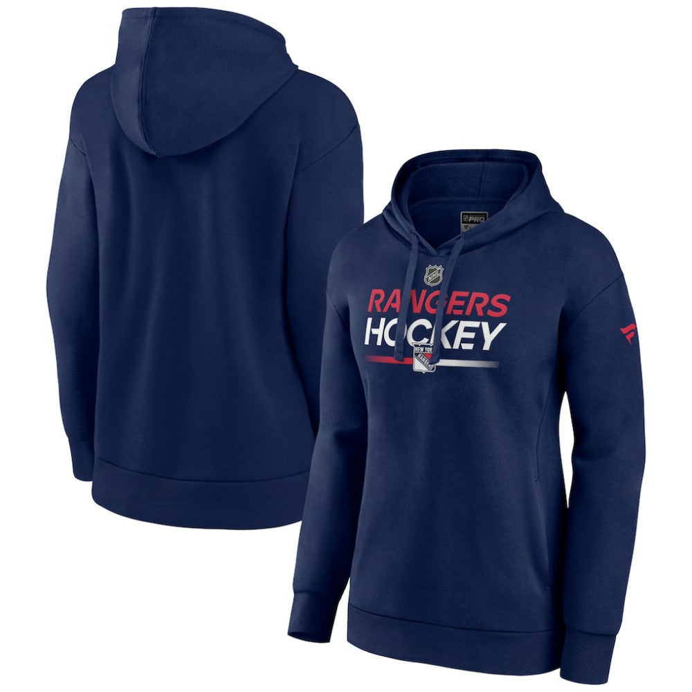 New York Rangers Fanatics Women's Alternate Wordmark Fleece Pullover Hoodie - Navy - NHL
