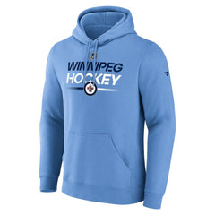 Winnipeg Jets Fanatics Alternate Wordmark Fleece Pullover Hoodie - Light Blue - NHL