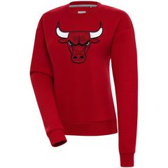 Chicago Bulls Antigua Women's Victory Crewneck Pullover Sweatshirt Red - NBA