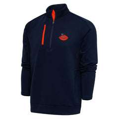 Chicago Bears Adult Throwback Logo Generation Quarter-Zip Pullover Top Navy | NFL