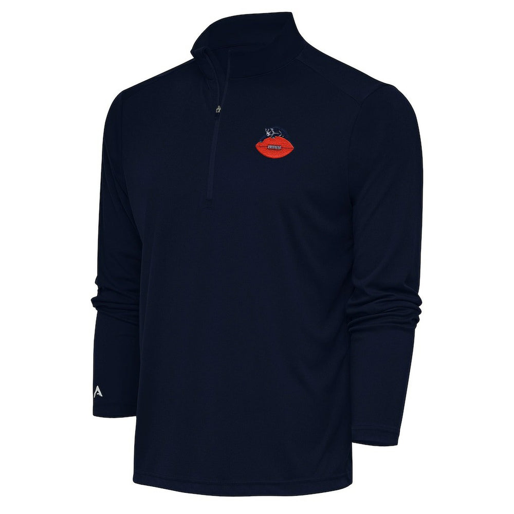 Chicago Bears Adult Throwback Logo Tribute Quarter-Zip Pullover Navy | NFL