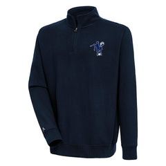 Indianapolis Colts Adult Throwback Logo Victory Quarter-Zip Pullover Top Navy | NFL