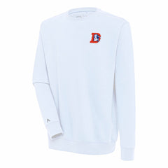 Denver Broncos Adult Throwback Logo Victory Pullover Sweatshirt White | NFL