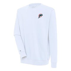 Miami Dolphins Adult Throwback Logo Victory Pullover Sweatshirt White | NFL