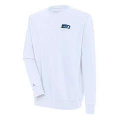 Seattle Seahawks Adult Throwback Logo Victory Pullover Sweatshirt White | NFL