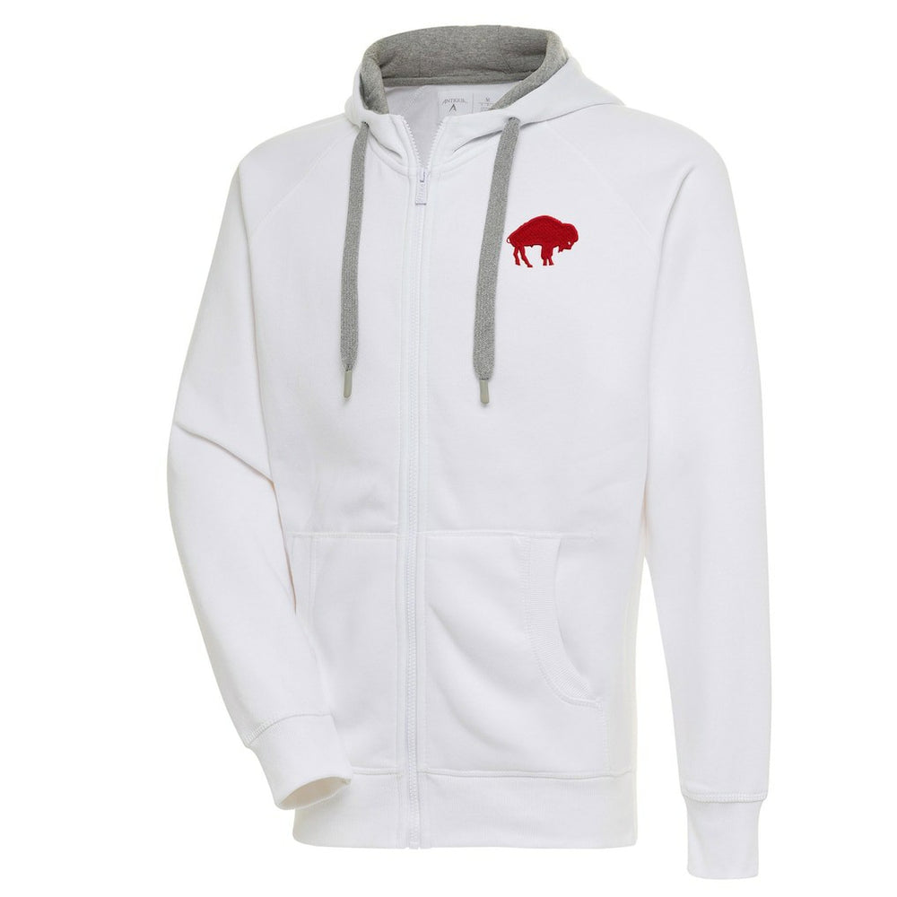 Buffalo Bills Adult Throwback Logo Victory Full-Zip Hoodie White | NFL