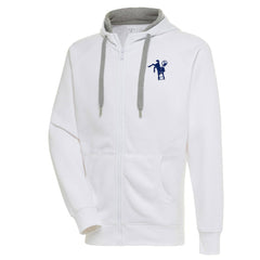 Indianapolis Colts Adult Throwback Logo Victory Full-Zip Hoodie White | NFL