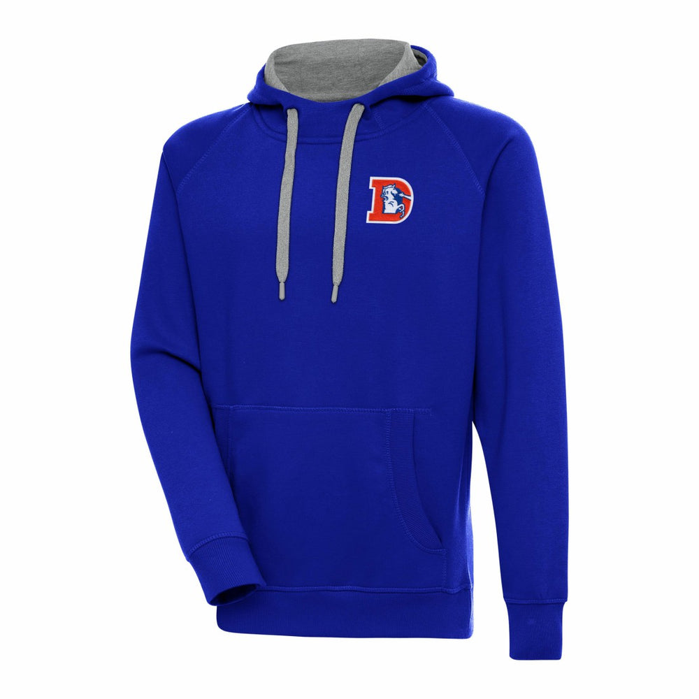 Denver Broncos Adult Throwback Logo Victory Pullover Hoodie Royal | NFL
