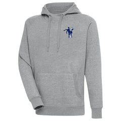 Indianapolis Colts Adult Throwback Logo Victory Pullover Hoodie Heather Gray | NFL