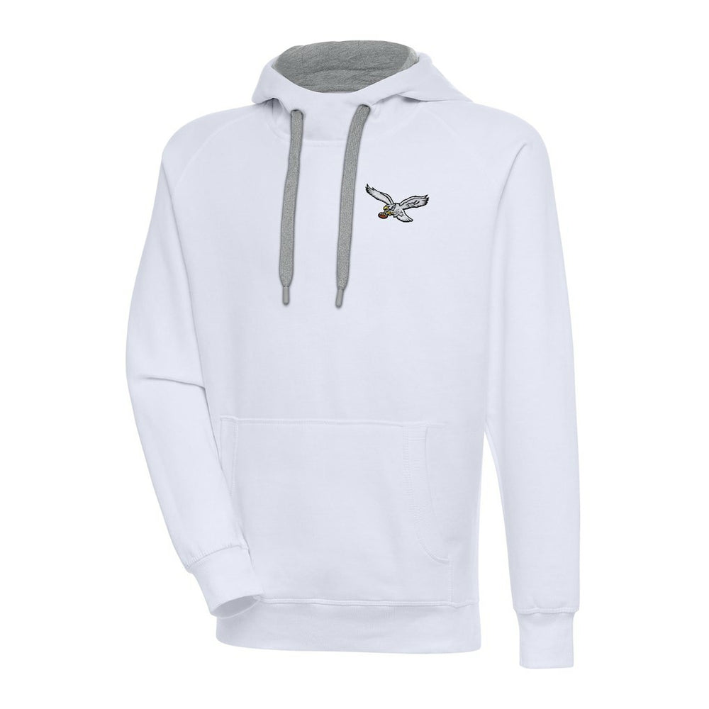 Philadelphia Eagles Adult Throwback Logo Victory Pullover Hoodie White | NFL