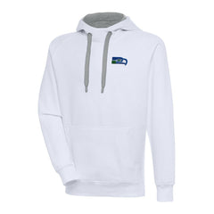 Seattle Seahawks Adult Throwback Logo Victory Pullover Hoodie White | NFL