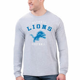 Detroit Lions Starter Logo Graphic Long Sleeve T-Shirt Gray | NFL