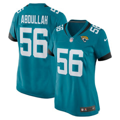 Yasir Abdullah Jacksonville Jaguars Women's Team Game Jersey Teal | Nike for Sale
