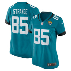 Brenton Strange Jacksonville Jaguars Women's Team Game Jersey Teal | Nike for Sale