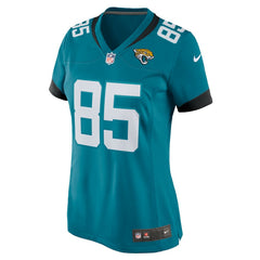 Brenton Strange Jacksonville Jaguars Women's Team Game Jersey Teal | Nike for Sale