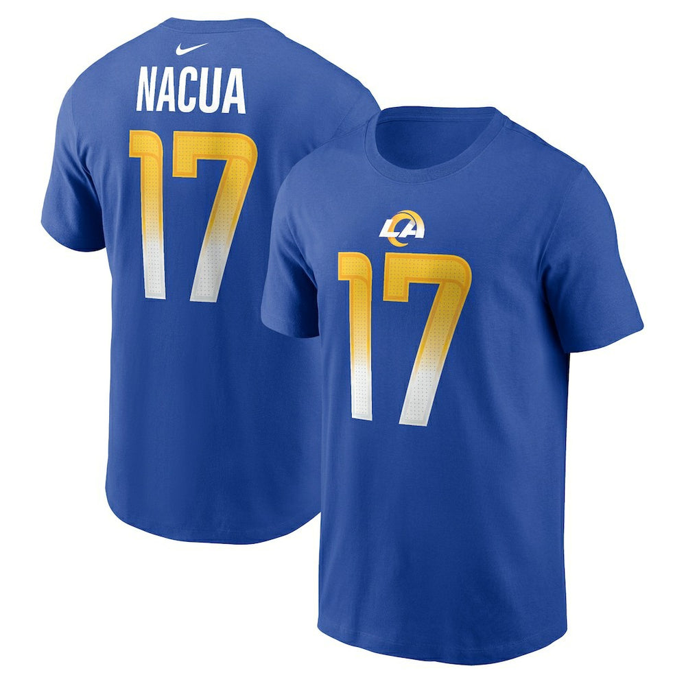 Puka Nacua Los Angeles Rams Player Name & Number T-Shirt Royal | Nike for Sale