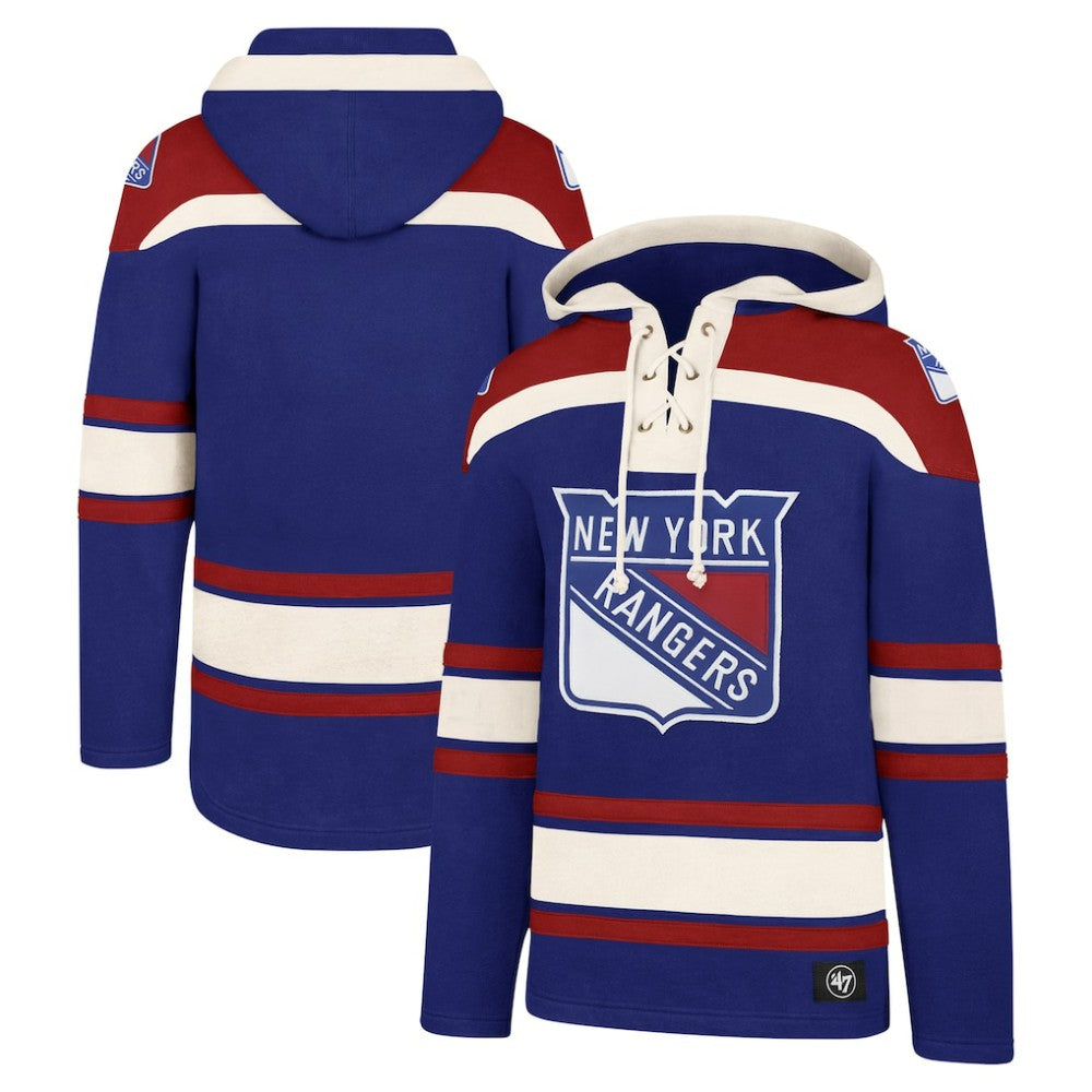 New York Rangers '47 Big & Tall Superior Lacer Pullover Hoodie - Blue - NHL