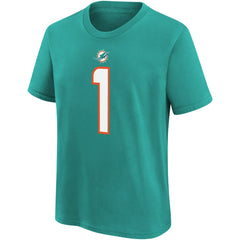 Tua Tagovailoa Miami Dolphins Youth Player Name & Number T-Shirt Aqua | Nike for Sale