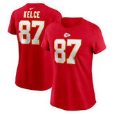 Travis Kelce Kansas City Chiefs Women's Player Name & Number T-Shirt Red | Nike for Sale