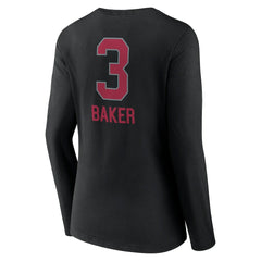 Budda Baker Arizona Cardinals Women's Team Wordmark Player Name & Number Long Sleeve V-Neck T-Shirt Black | NFL