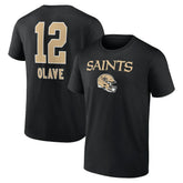 Chris Olave New Orleans Saints Team Wordmark Player Name & Number T-Shirt Black | NFL